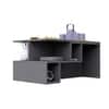 Hexa Engineered Wood Coffee Table With Storage In Slate Grey