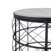 Metalsmith Solid Wood Side Table in Black Powder Finish
