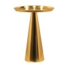 Metalsmith Designer Cone Side Table – Metal, Gold Finish