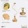 Optica Amber Glass Hanging Light