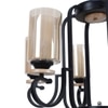 Eliante Golden Chandelier, 6 Lights, Mild Steel And Glass, Elegant Modern Ceiling Light Fixture