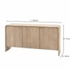 Myr Solid Mango Wood Sideboard with 3 Door in White Wash Finish