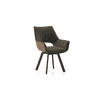 Casey Swivel Dining Chair In Olive And Tan Colour Set Of 2