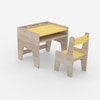 Topolino Toddler Activity Table & Chair in Oak and Yellow