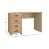 Casablanca Study Desk with 4 Handle Less Drawers in Canadian Maple Coffee Walnut Colour