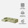 Elegantedge Wood Right Aligned 3-Seater With Upholstery Non Storage Sofa In Green Colour