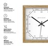 Minimal Wooden Wall Clock with Worded Hour Dial and Precision Minute Track