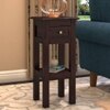 Easton Solid Wood Side Table in Mahogany Finish