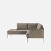 Modernelegance Wood Right Aligned 3-Seater With Upholstery Non Storage Sofa In Grey Colour