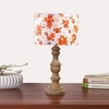 Devansh Multicolor Cotton Table Lamp With  Wood Natural Base (7X17.5 Inches)-14