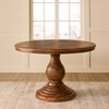 Anhillo Solid Wood 4 Seater Dining Table in Brown Finish