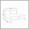 Valerio Duo-Panel Luxe King Size Bed in Off White colour Velvet with Oak wood Frame