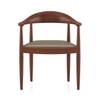 Dara Solid Wood Dining Chair in Honey Finish & Taupe Leatherette Colour