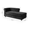 Ease Velvet Chaise Launger in Black Colour