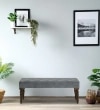 Aadhya Sheesham Wood Upholstered Bench In Walnut Finish