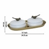 Metalsmith Metal Serveware Box Set of 3 with Tray White Finish
