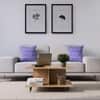 Hexa Engineered Wood Coffee Table With Metal Legs In Giant Wood