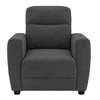 Alvaro Velvet 1 Seater Sofa Dark Grey Color