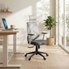 Lukano High Back Ergonomic Office Chair in Grey Colour