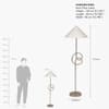Knot Handicrafted Floor Lamp in Brushed shiny crome finish and White Colour
