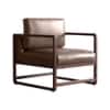 Aura PU Leather Arm Chair in Brown