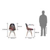 DSW Solid Wood Side Chair Replica in Patchwork Colour