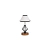 Lana Multicolor cotton Table lamp with Wood & Iron Base