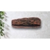 Hugo Red Colour Solid Wood Wall Shelf with Bark lining