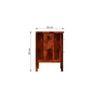 Cabalo Solid Wood Side Table in  Honey Oak Finish