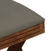 Calveshire Solid Wood Ottoman in Grey Fabric