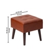 Axel Faux Leather Wooden tufted sitting stool