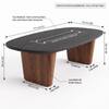 Veril Coffee Table Natural Finish and Walnut Color
