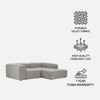 Elegantedge Wood Left Aligned 2-Seater With Upholstery Non Storage Sofa In White Colour