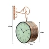 Metal Copper Finish Decorative Wall Hanging  Railway Clock Showpiece  By Craft Tree