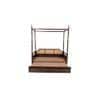 Aminos Solid Wood Non Storage Bed In Walnut Finish