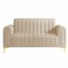 Josbert Velvet 2 Seater Sofa In  Cream Colour