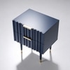 Navy Wood Side Table in Navy Blue Colour