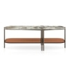 Paloma Rectangular Marble Coffee Table in Saturn Spanish Ceramic Finish