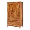 Madhavi  2 Door 2 Drawer Sheesham Wood Wardrobe in Rustic Finish