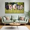 The Castle Decor 5 Running Dogs Wall Art Set of 5 Digital Painting 27x48 Inch