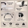 Kepler Brooks Italia Premium Leatherette Office Desk Chair in Off White Colour