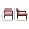 Citrus Boucle Fabric Arm Chair in Pink
