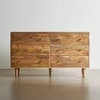 Rowlingmango Wood Chest Of Drawers In Natural Finish