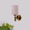 Devansh Metal Electric Wall Light in Gold Colour with Grey Shade Count of 1 Light