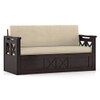 Bram 3 Seater Pull Out Sofa cum Bed In Macadamia Brown Colour