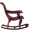 Rajasthani Solid Wood Rocking Chair in Mahogany Colour