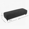 Zelko Boucle 2 Seater Ottoman Bench in Off white  Color