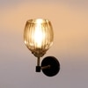 Devansh Metal Electric Wall Light in black Colour with Lavender Shade Count of 1 Light