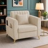 Daraco Velvet 1 Seater Sofa in Cream Color