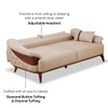 Veronica 3 Seater Fabric Sofa in Honey Beige Colour
